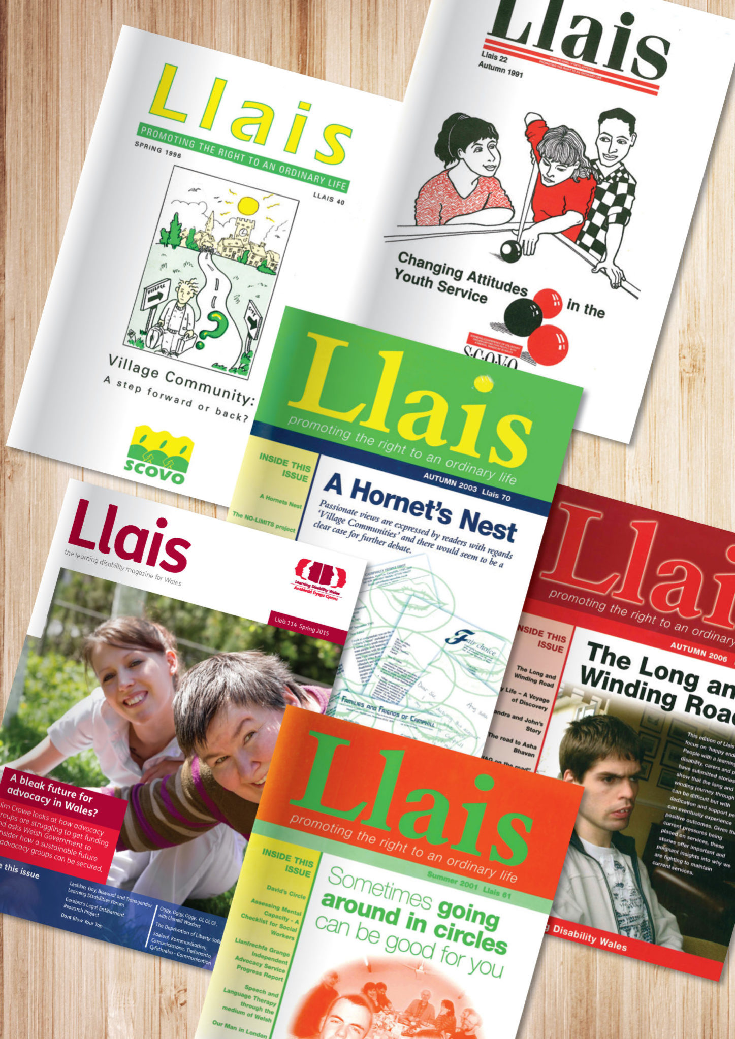 Llais magazines from over the years