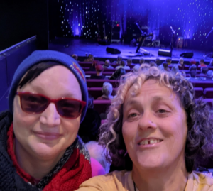 Fran and Wendy at a gig together
