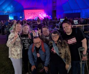 Group of gig buddies at a Sprints gig
