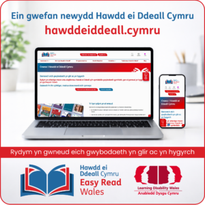 laptop and mobile displaying the new easy read wales website