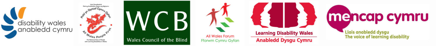 six logos of welsh national disability organisations