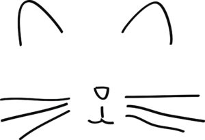 Line drawing of a cat